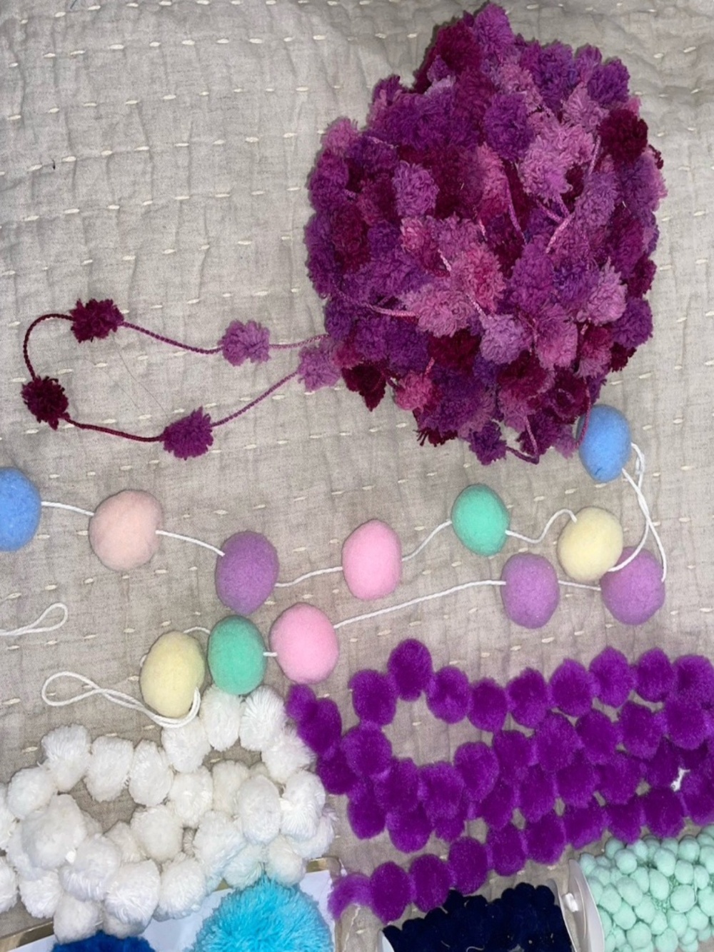 Pom Pom Tassel Trim Edging Fringe For sewing & crafts multicolor & size